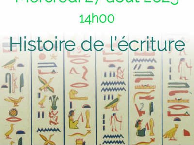 Atelier Histoire de l'écriture