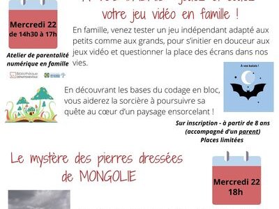 Atelier - Animation à la Médiathèque