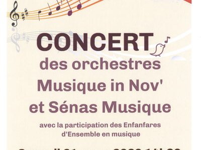 Concert des orchestres Musique in Nov